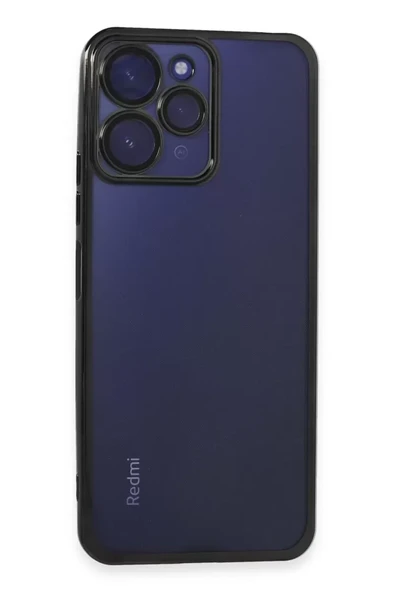 Newface Xiaomi Redmi 12 Kılıf Razer Lensli Silikon - Siyah ürün görseli 1