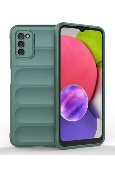 Newface Samsung Galaxy A03S Kılıf Optimum Silikon - Koyu Yeşil ürün görseli 1