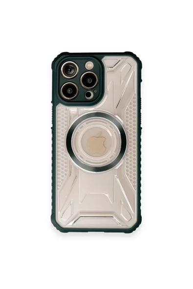 Newface Apple iPhone 12 Pro Max Kılıf Prag Magneticsafe Kapak - Koyu Yeşil ürün görseli 1