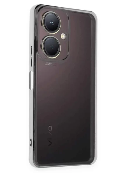 Newface Vivo Y27 Kılıf Razer Lensli Silikon - Gümüş ürün görseli 1