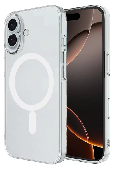 Newface Apple iPhone 16 Plus Kılıf Magneticsafe Şeffaf Silikon - Şeffaf ürün görseli 1