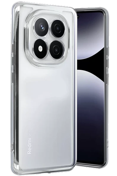 Newface Xiaomi Redmi Note 14 Pro Plus Kılıf Razer Lensli Silikon - Gümüş ürün görseli 1