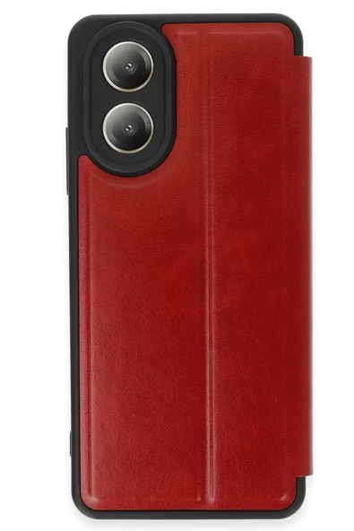 Newface Oppo A38 Kılıf Flip Cover - Kırmızı ürün görseli 1