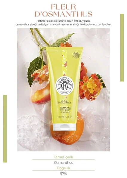Roger&Gallet Fleur D'Osmanthus Osmanthus Özlü Nemlendirici Yoğun Köpük Duş Jeli 200 ml ürün görseli 1