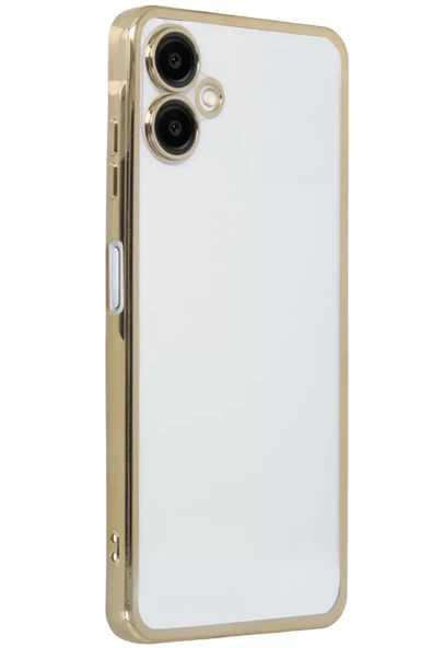 Newface Samsung Galaxy A07 4G Razer Lensli Silikon - Gold ürün görseli 1