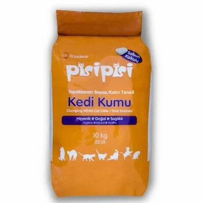 Pisipisi Sabun Kokulu Topaklanan İnce Taneli Bentonit Kedi Kumu 10 Kg ürün görseli 1