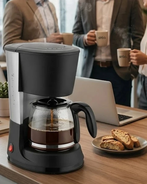 Ev Ve Ofis İçin Filtre Kahve Makinesi 12 Fincan Kapasiteli Kahve Makinesi ürün görseli 1