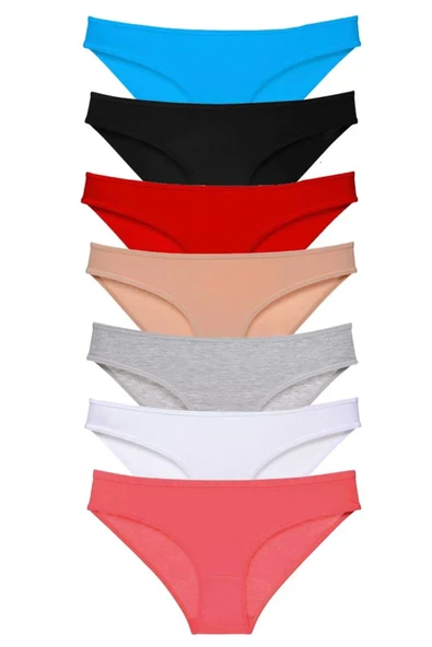 7 adet Süper Eko Set Likralı Kadın Slip Külot Set 3 ürün görseli 1