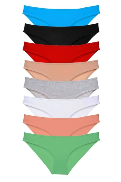 8 adet Süper Eko Set Likralı Kadın Slip Külot Set 1 ürün görseli 1