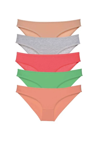 5 adet Eko Set Likralı Kadın Slip Külot Soft Renkler ürün görseli 1