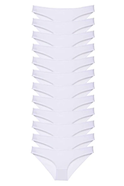 12 adet Süper Eko Set Likralı Kadın Slip Külot Beyaz ürün görseli 1