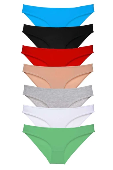 7 adet Süper Eko Set Likralı Kadın Slip Külot Set 2 ürün görseli 1