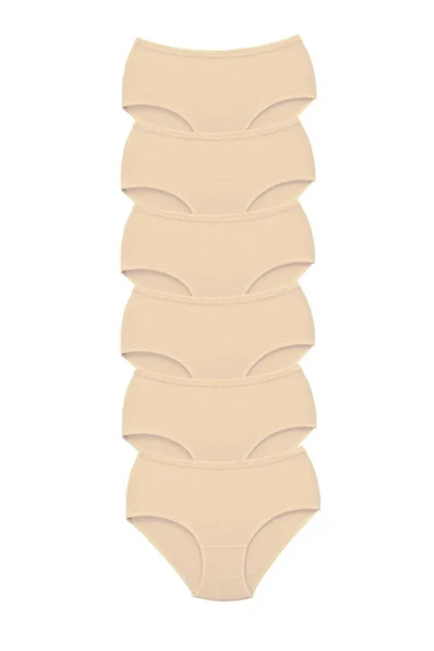 6 Adet Tutku Kadın Yüksek Bel Bato Kalın Lastik Külot Ten ürün görseli 1