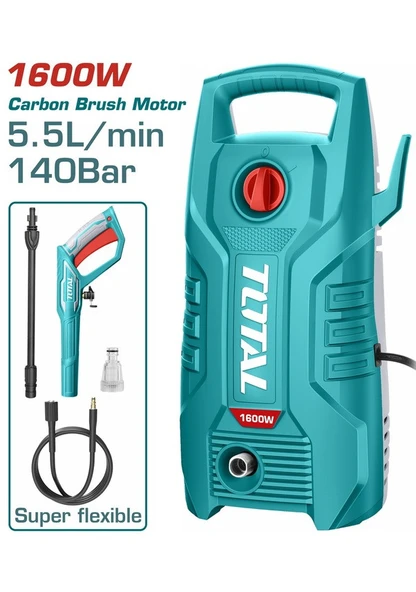 Total Basınçlı Yıkama Makinesi 1600 W 140 Bar Yüksek Kalite Tgt11336 ürün görseli 1