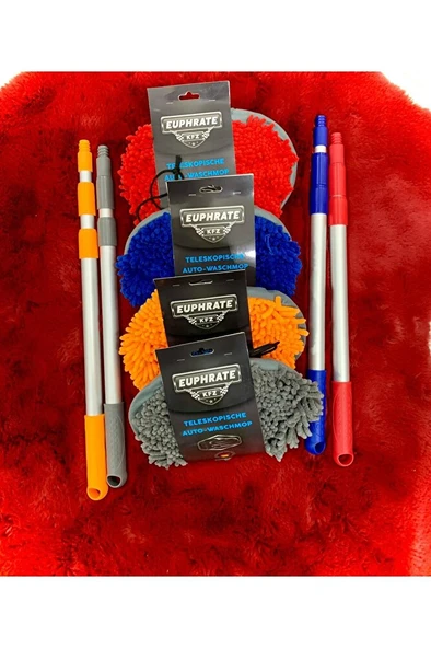 Suff Mikrofiber Teleskopik Araba Yıkama Fırçası - Araba Mopu ( 1 Mop Ve 1 Sopa Set) ürün görseli 1