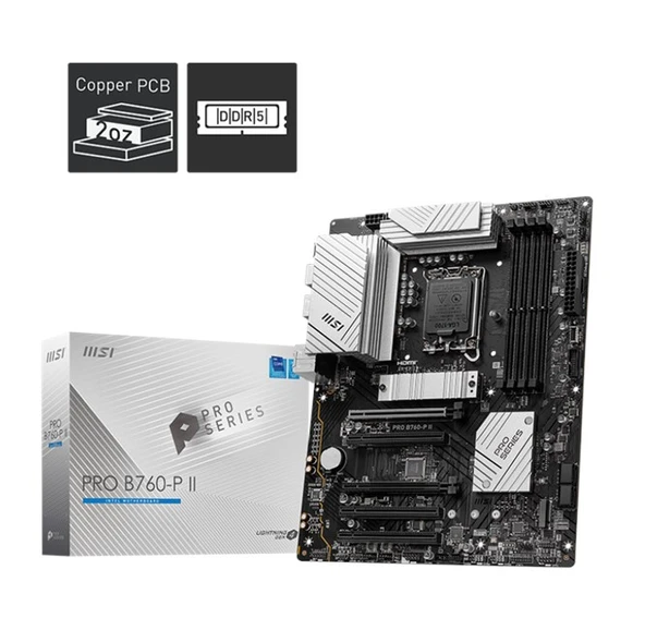 MSI Pro B760-P II D5 1700P Hdmi Dp Type-C ürün görseli 1