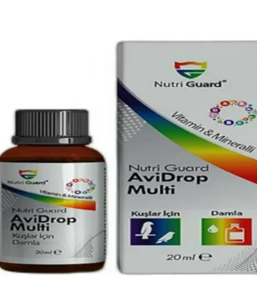 Nutriguard Avi Drop Kuş Multivitamin Damlası 20 ml (Muhabbet Kuşu, Papağan ve Kanarya İçin Bağışıklık ve Enerji Desteği) ürün görseli 1