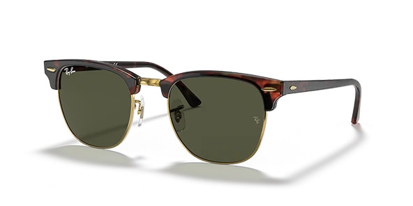 Ray-Ban Clubmaster 3016 W0366 Tortoise/Gold-Green Güneş Gözlüğü ürün görseli 1