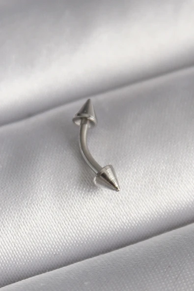 316L Çelik Gümüş Renk Çivi Model Piercing ürün görseli 1
