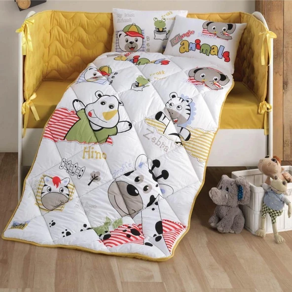 Clasy Ranforce Bebek Uyku Seti Animals V1 Sarı ürün görseli 1