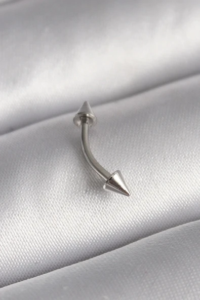 316L Çelik Gümüş Renk Çivi Model Piercing ürün görseli 1
