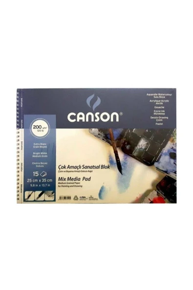 Canson Resim Defteri 200 gr 25x35 cm 15 Sayfa ürün görseli 1