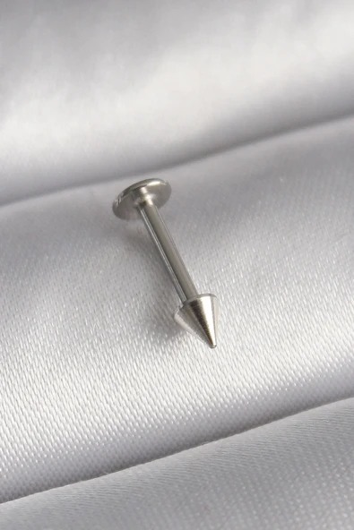 316L Çelik Gümüş Renk Çivi Model Piercing ürün görseli 1