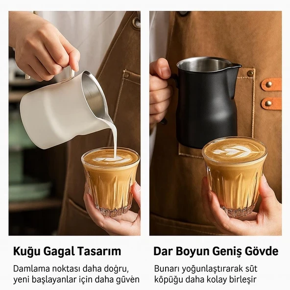 Paslanmaz Çelik Pitcher 500 ml (Beyaz) - Resim 2