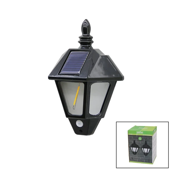 2 PCS  SOLAR - GÜNEŞ ENERJİLİ DUVAR LAMBASI COB LED SENSÖRLÜ= 3 MOD FONKSİYON BAHÇE-BALKON-SOKAK PT-2981 (5224) ürün görseli 1