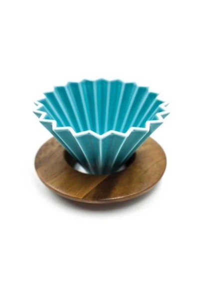 Ahşap Standlı Dripper – Turkuaz ürün görseli 1