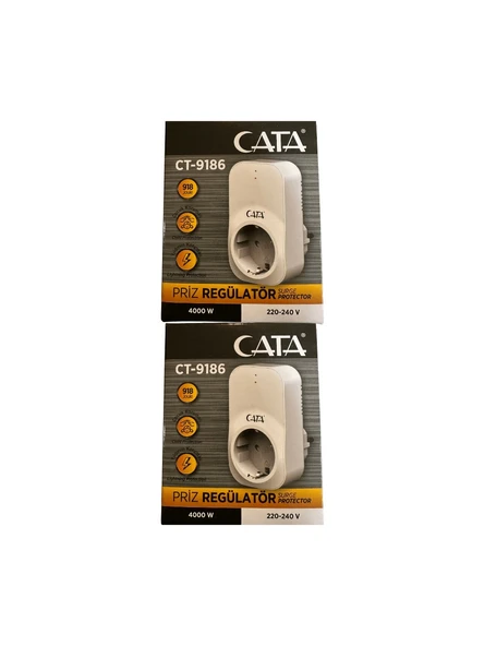 CATA CT-9186 Akım Korumalı Tekli Topraklı Priz 2Lİ PAKET ürün görseli 1