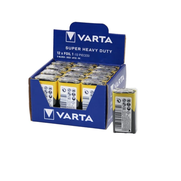 VARTA  9 VOLT  PİL  E   12PCS (5224) ürün görseli 1