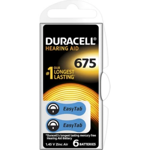 DURACELL 675 İŞİTME CİHAZ KULAK PİLİ 6 PARÇA  1 KUTU (5224) ürün görseli 1