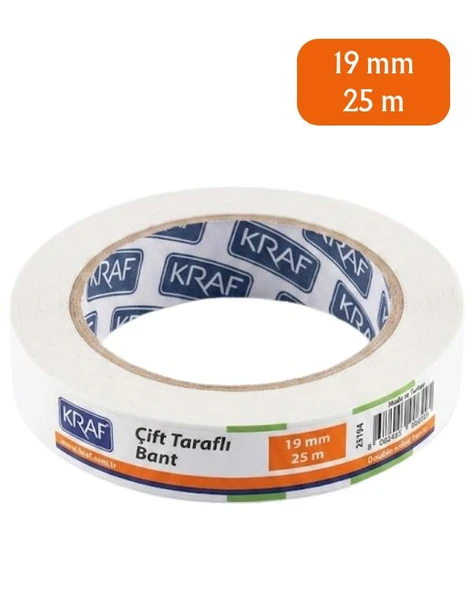 Kraf Çift Taraflı Bant 19mm x 25m 2519G ürün görseli 1
