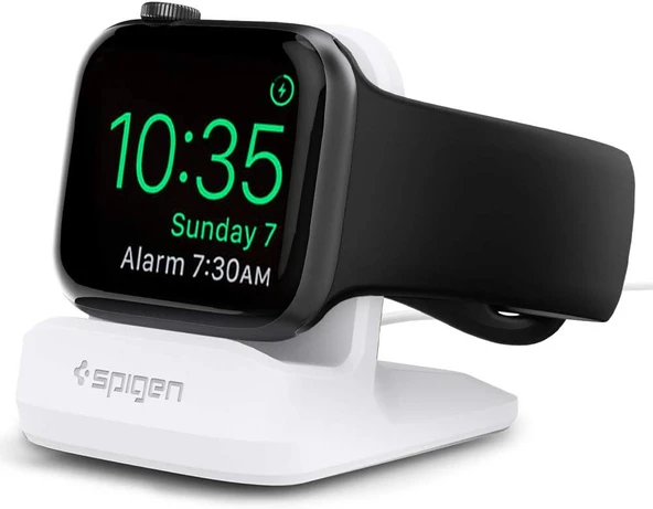 Spigen Apple Watch ile Uyumlu Şarj / Uyku Standı Night Stand White S350 - OUTLET ürün görseli 1