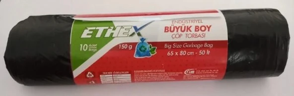 Büyük Boy Çöp Torbası 65X80 cm10Lu Paket ürün görseli 1
