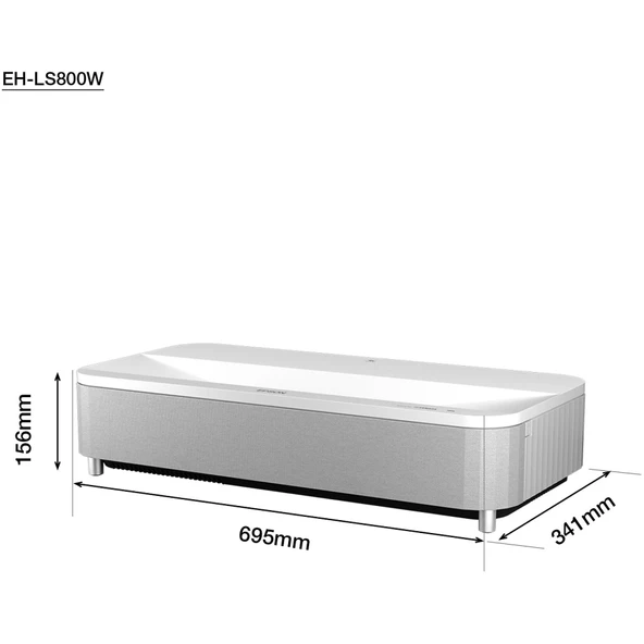 Epson EH-LS800W 4000 Lümen Beyaz Süper Ultra Kısa Mesafe Android Lazer 4K Projeksiyon Cihazı-AMBALAJ HASARLI SIFIR ÜRÜN ürün görseli 1
