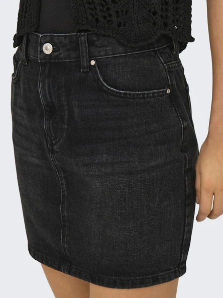 ONLY Bayan Mini Kot Etek 15339630 - Resim 6