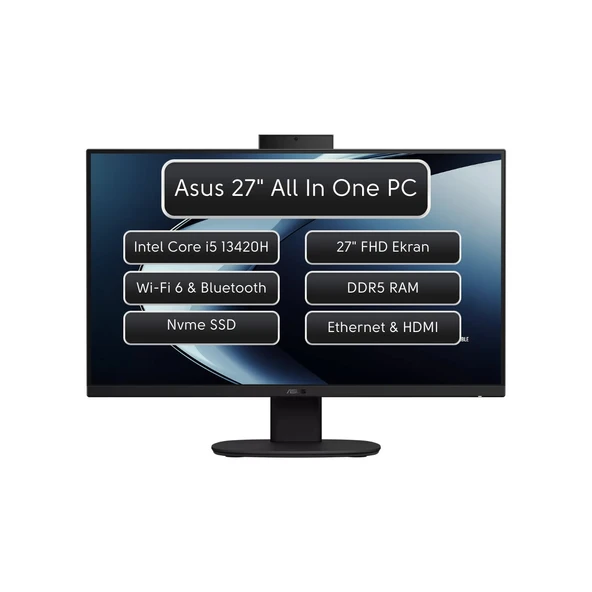 V470VA Intel Core I5 13420H 8gb 512GB SSD 27" Fhd Freedos All In One Bilgisayar V470VAK-BPE0250 ürün görseli 1