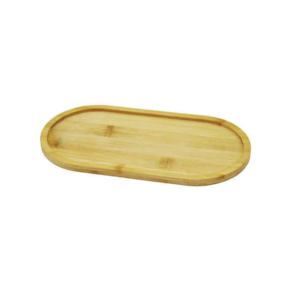 OVAL AHŞAP BAMBU YAĞDANLIK ALTLIK 12X23CM (5224) ürün görseli 1