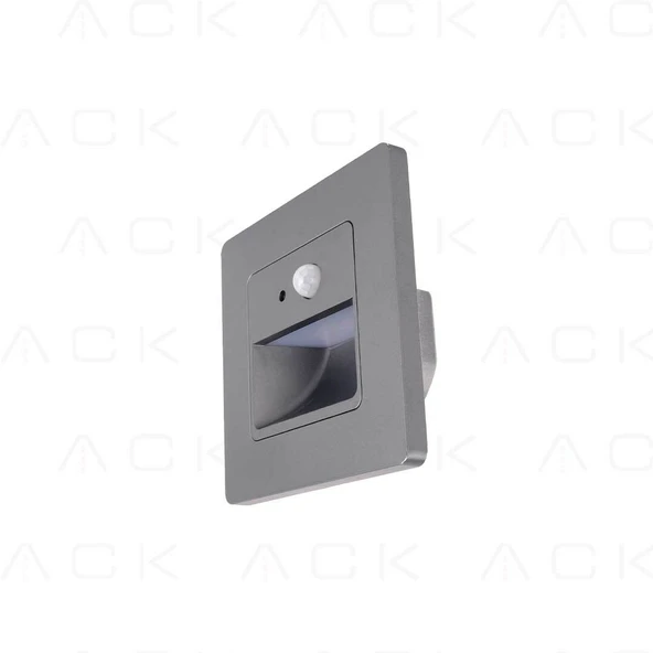 ACK 1W BEYAZ SENSÖRLÜ MERDİVEN KORİDOR ARMATÜRÜ (ANTRASİT KASA) ürün görseli 1