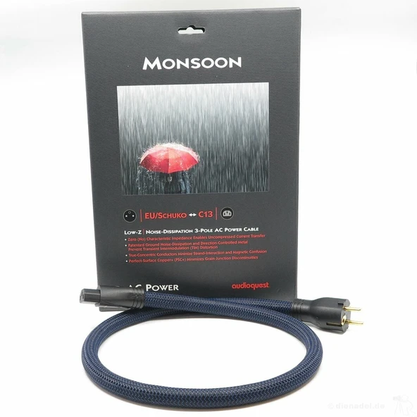 Audioquest Monsoon Power Cable 1mt ürün görseli 1