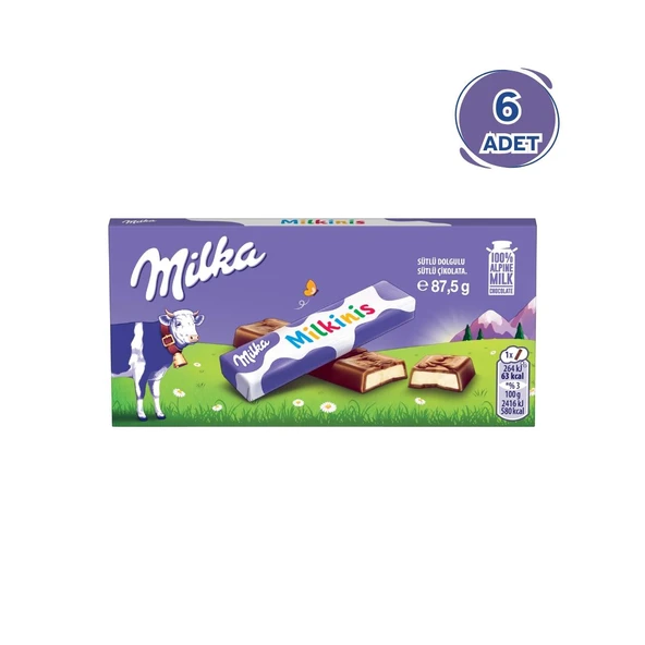 Milka Milkinis Sütlü Çikolata 87,5g - 6 Adet ürün görseli 1