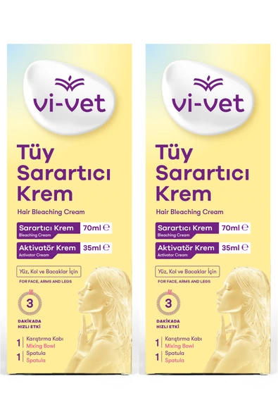 Vivet Tüy Sarartıcı Krem 70 Ml35Ml x2 Adet ürün görseli 1