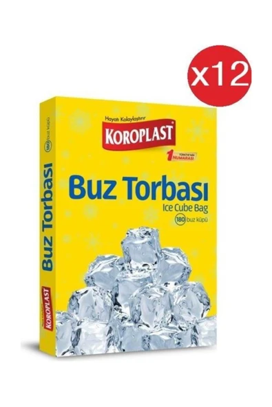 Koroplast Buz Torbası 196 Küp x12 Paket ürün görseli 1