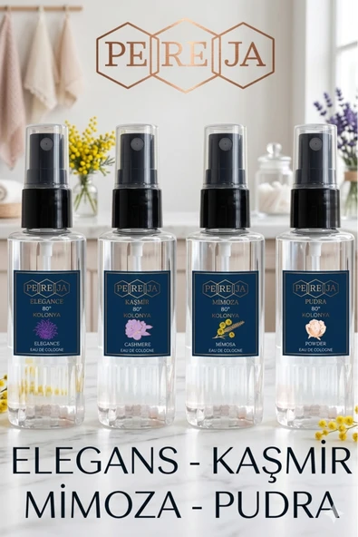 Pereja 4’lü Kolonya 50 ml Elegancemimozapudrakaşmir ürün görseli 1