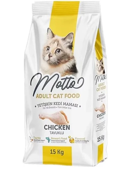 MOTTO Tavuklu Yetişkin Kuru Kedi Maması 15 KG ürün görseli 1
