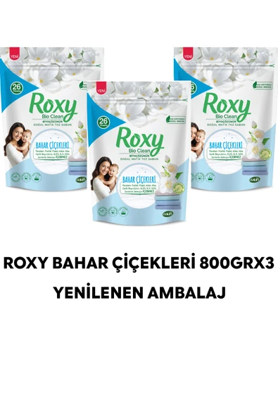 Roxy Dalan Bıoclean Matik Bahar Çiçekleri 3x800gr 3 Lü Ekonomik Paket ürün görseli 1