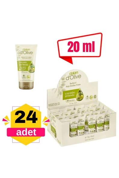 Dalan D Olive Organik Zeytinyağlı Besleyici Krem 20 ml x 24 Adet ürün görseli 1