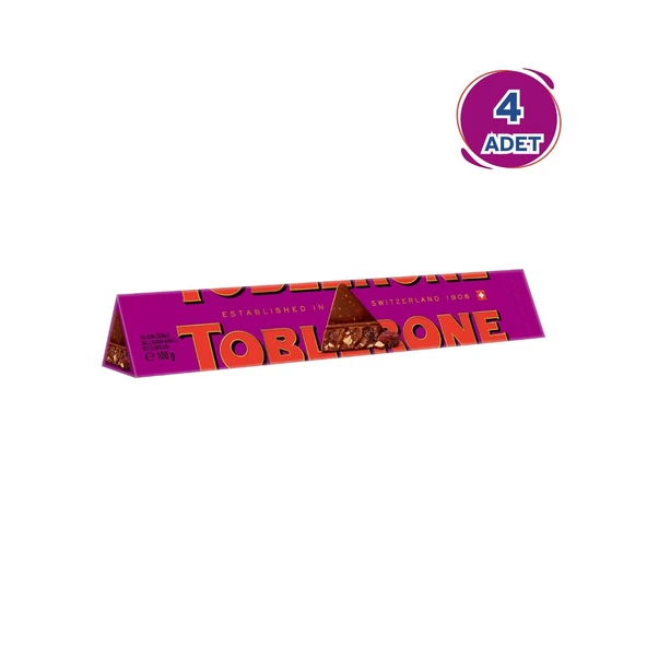 Toblerone Fruit & Nut Üzüm ve Kuruyemişli Tablet Çikolata 100 gr - 4 Adet ürün görseli 1